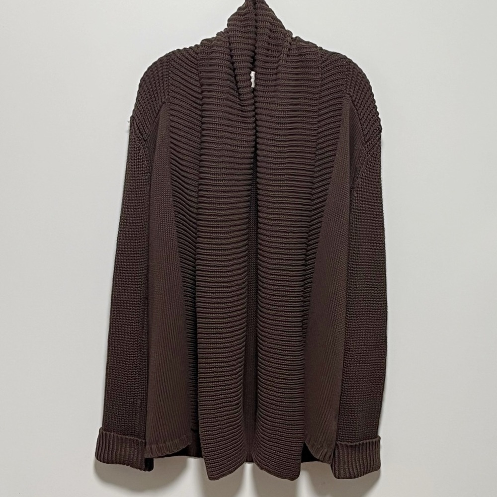 Cach’e Luxe Elegant oversized shawl collar long stylish cardigan sweater jacket